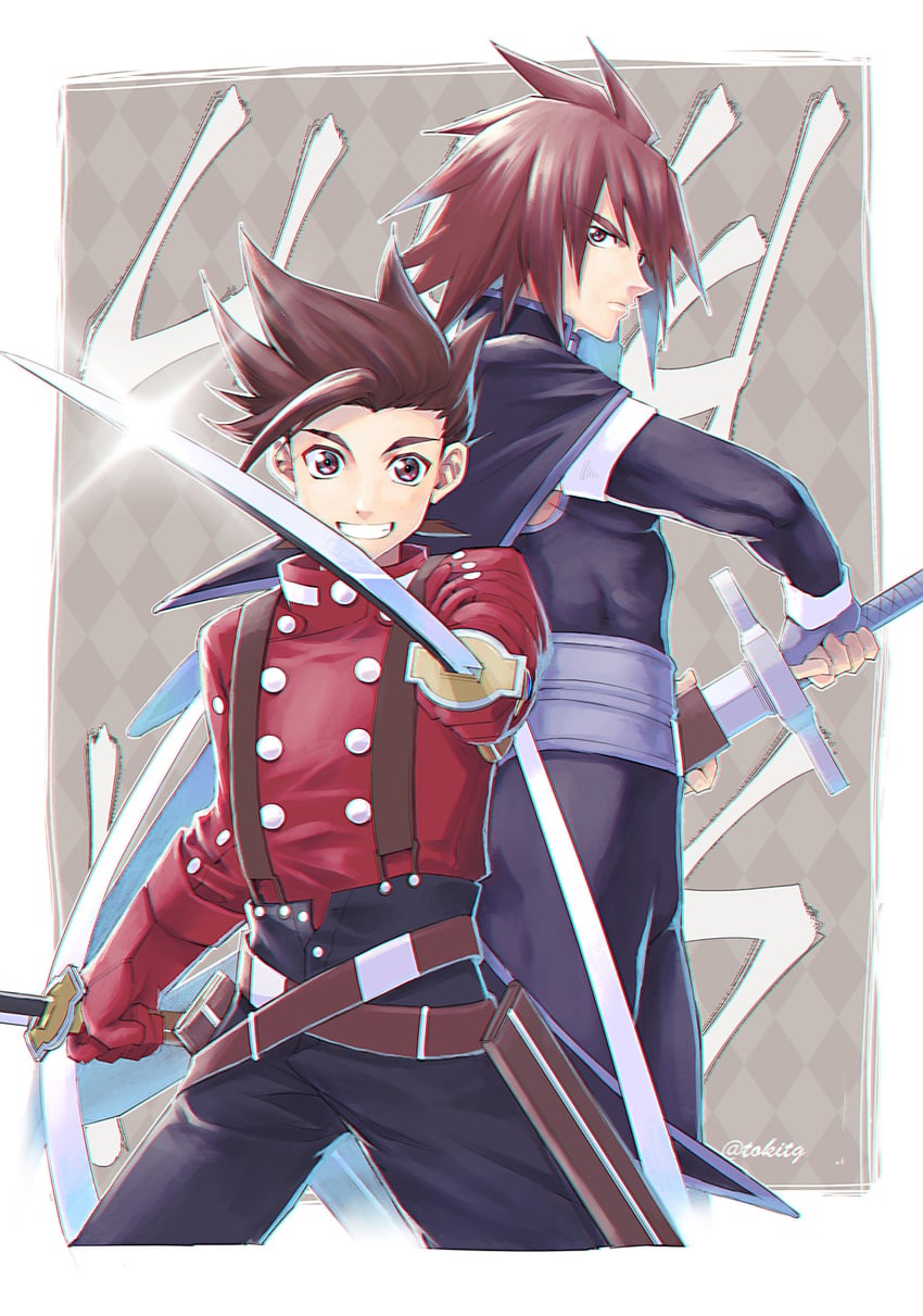 lloyd irving and kratos aurion (tales of and 1 more) drawn by tktg