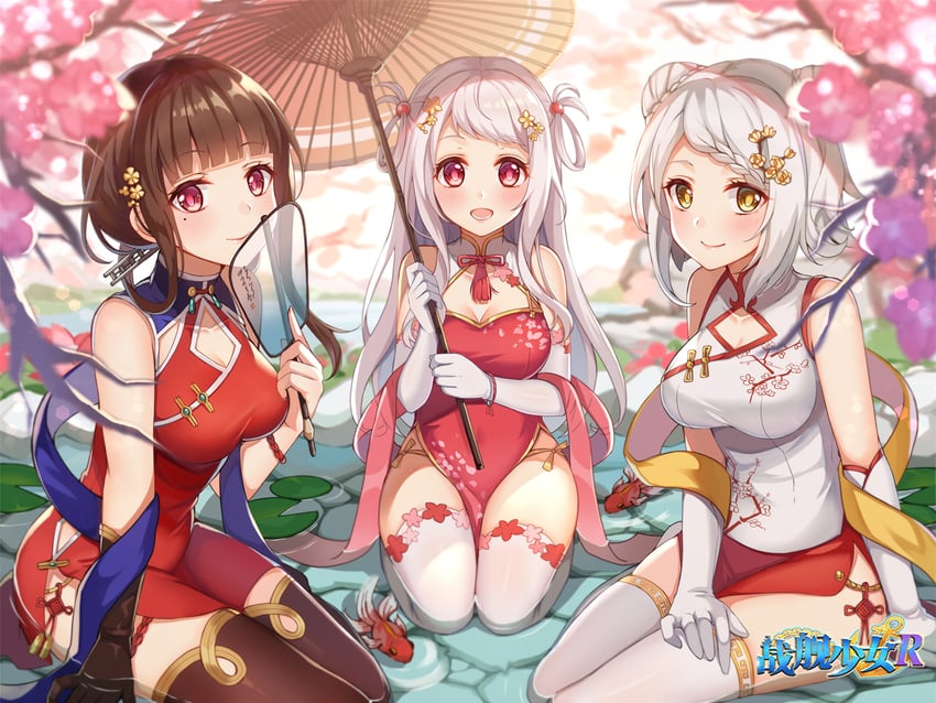 yat sen, changchun, and chongqing (warship girls r) drawn by hasu_(velicia)