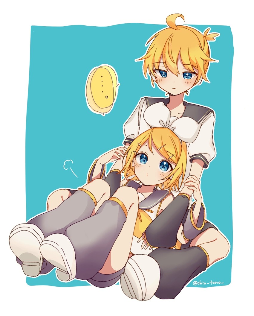 kagamine rin and kagamine len (vocaloid) drawn by tono_kabeuchi