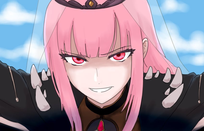 mori calliope (hololive and 2 more) drawn by raskasar