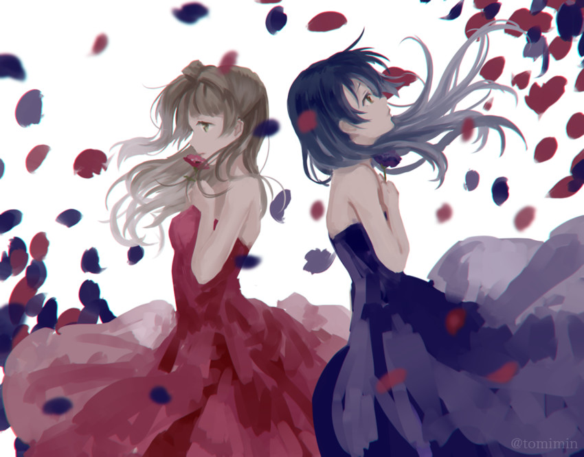 sonoda umi and minami kotori (love live! and 1 more) drawn by tomiwo