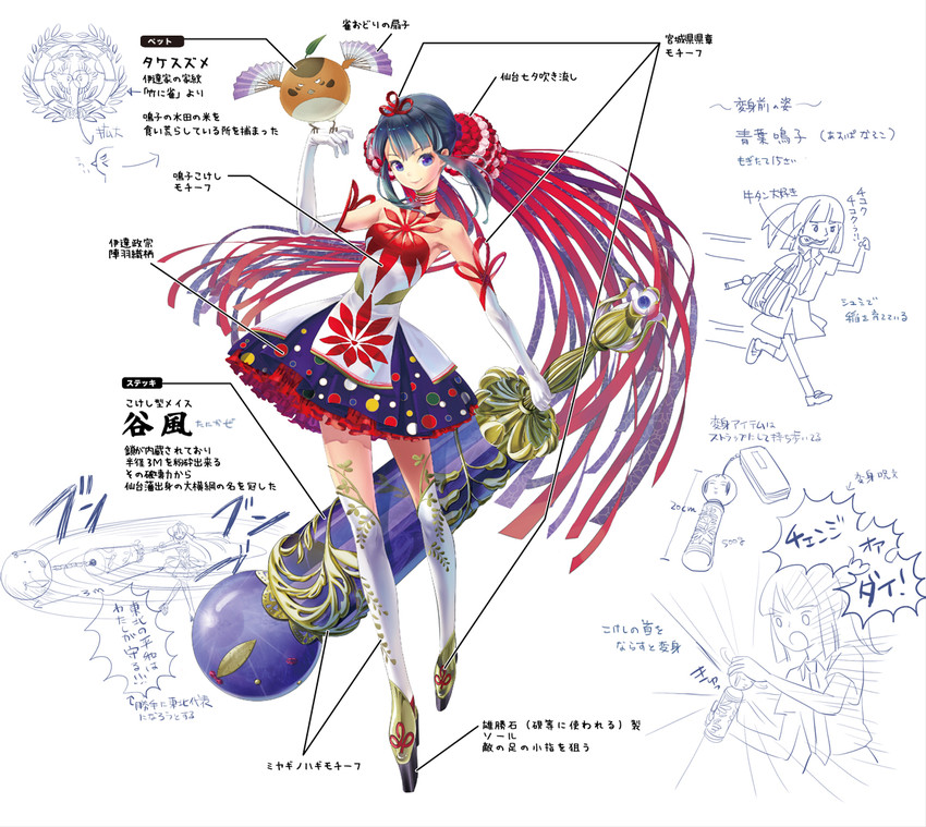aoba naruko and takesuzume (mahou shoujo taisen and 1 more) drawn by kaekae
