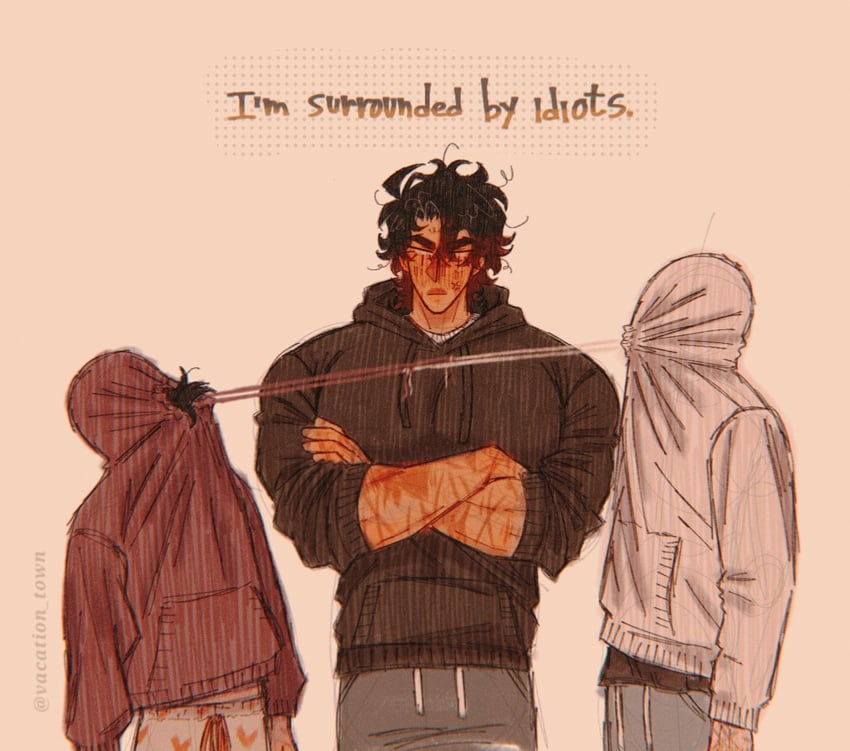kim dokja, yoo joonghyuk, and han sooyoung (omniscient reader's viewpoint) drawn by vacation_town