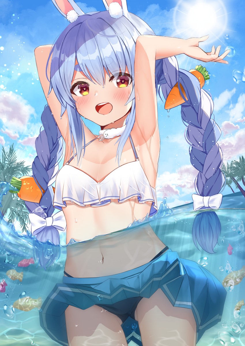 usada pekora and don-chan (hololive) drawn by yuutii