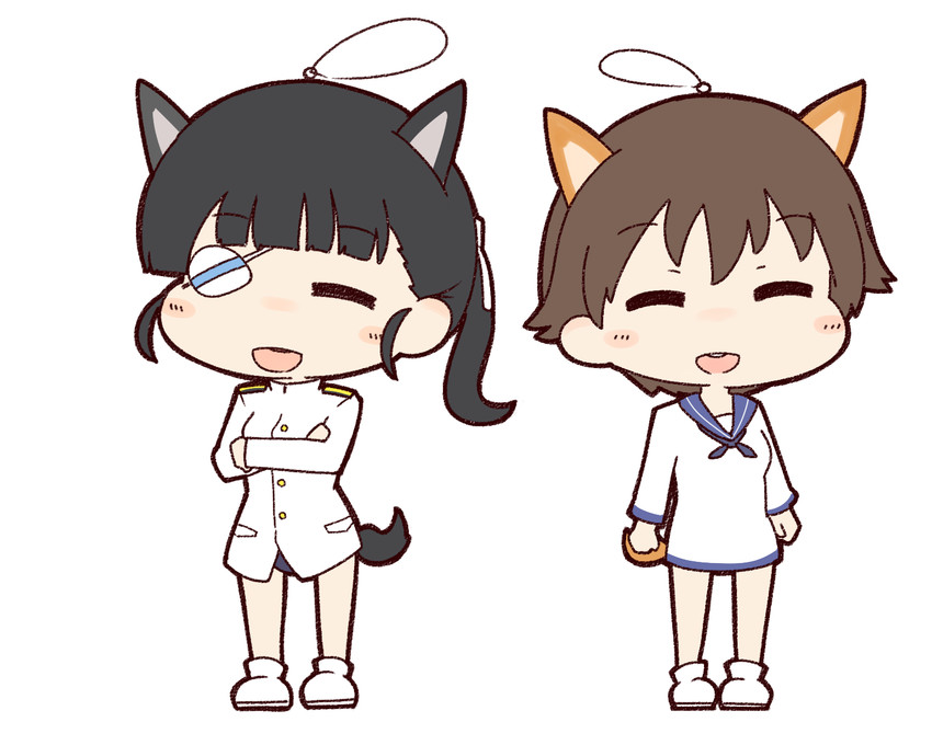 miyafuji yoshika and sakamoto mio (world witches series and 1 more) drawn by honda_takashi_(enorea)