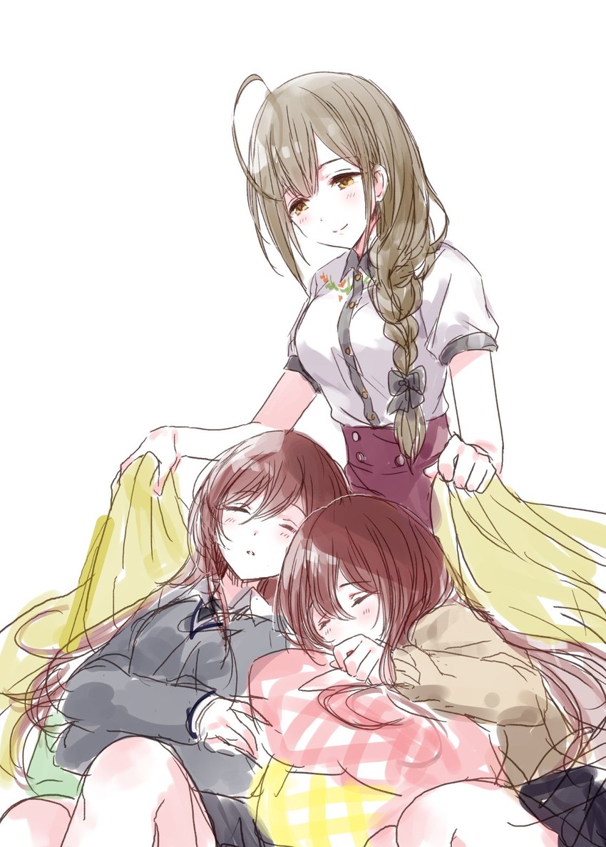osaki amana, kuwayama chiyuki, and osaki tenka (idolmaster and 1 more) drawn by romi_(346_ura)