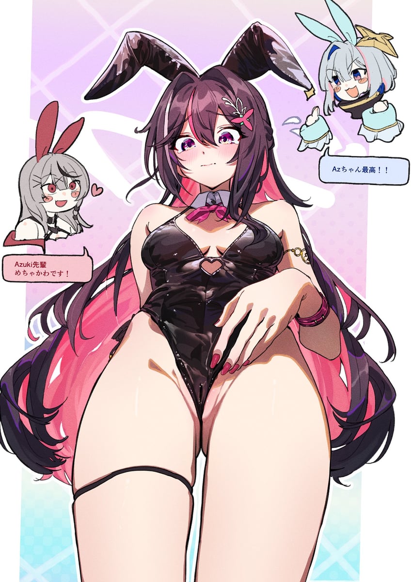 sakamata chloe, amane kanata, and azki (hololive and 2 more) drawn by urokong