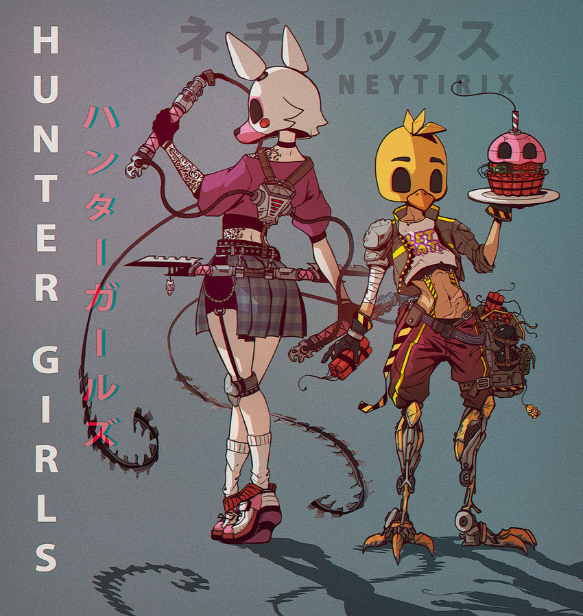 chica, mangle, and cupcake (five nights at freddy's and 1 more) drawn by neytirix