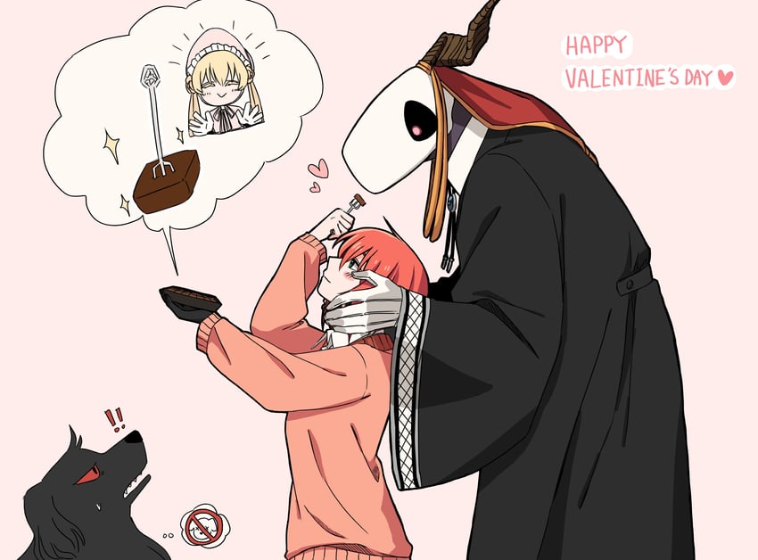 hatori chise, elias ainsworth, ruth, and silkie (mahou tsukai no yome) drawn by delfuze