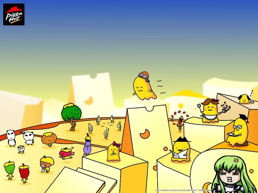 c.c. and cheese-kun (code geass and 1 more)
