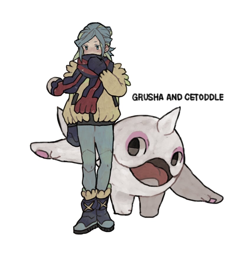 grusha and cetoddle (pokemon and 1 more) drawn by ichi_kawa_ichi