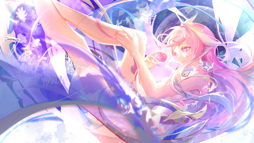 elysia (honkai and 1 more) drawn by zeroas54653
