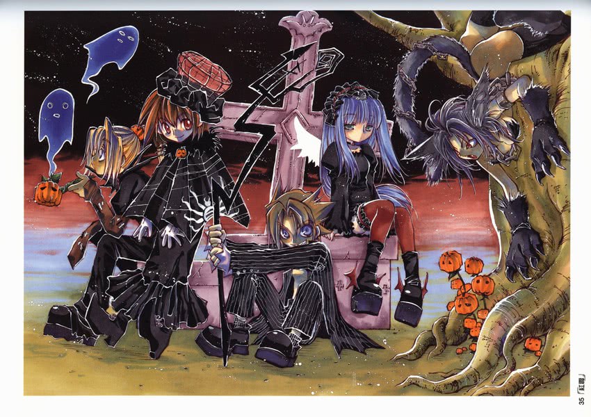 reverie metherlence, cisqua, coud van giruet, kullweet envatilia, and rowen (elemental gelade) drawn by azuma_mayumi