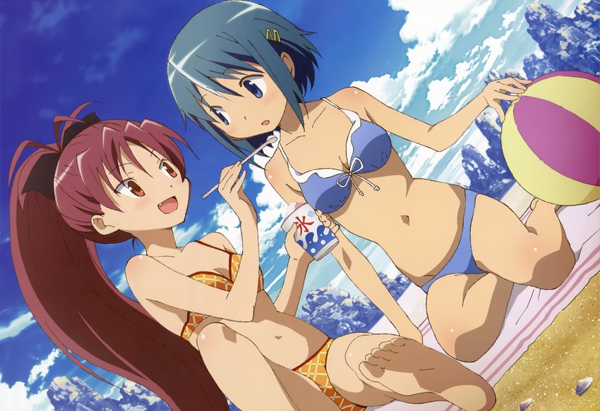 miki sayaka and sakura kyoko (mahou shoujo madoka magica and 1 more) drawn by shiotsuki_kazuya