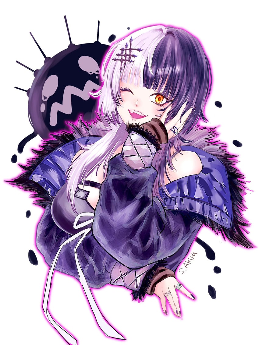 shiori novella and yorick (hololive and 1 more) drawn by akizakura