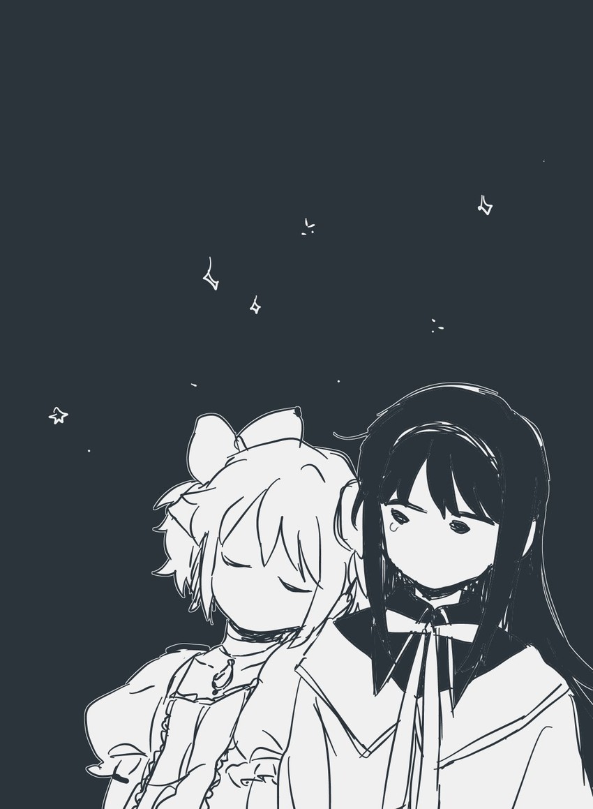 akemi homura and kaname madoka (mahou shoujo madoka magica) drawn by 89_(_26_mmm_)