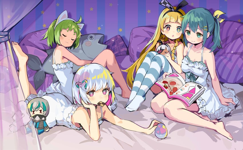 porno, alyce, medico, antenna, kuma, and 1 more (dohna dohna issho ni warui koto o shiyou) drawn by tiramisu_(6822816123)