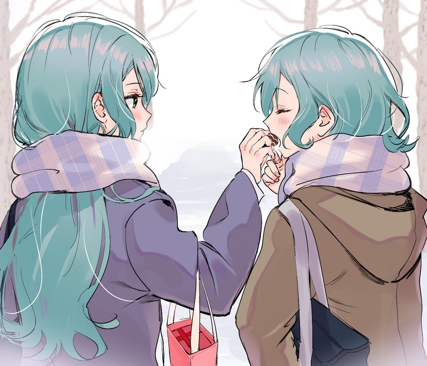 hikawa sayo and hikawa hina (bang dream!) drawn by zihacheol