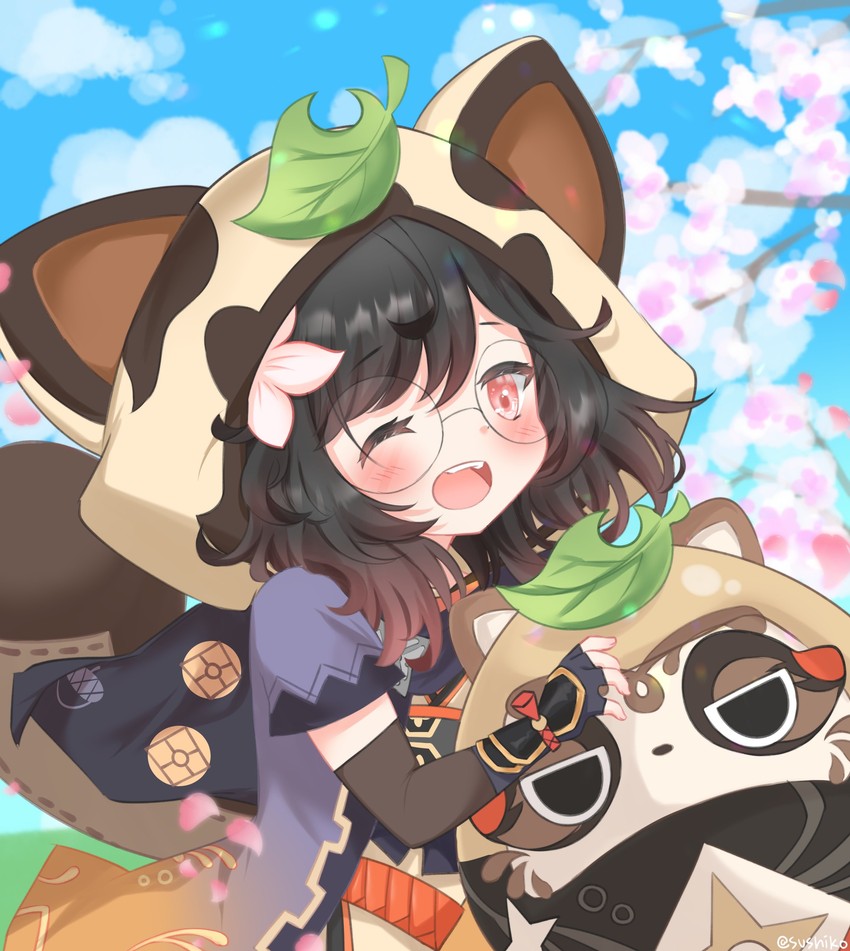 sayu, muji-muji daruma, and lilypichu (genshin impact and 1 more) drawn by sushikosan122
