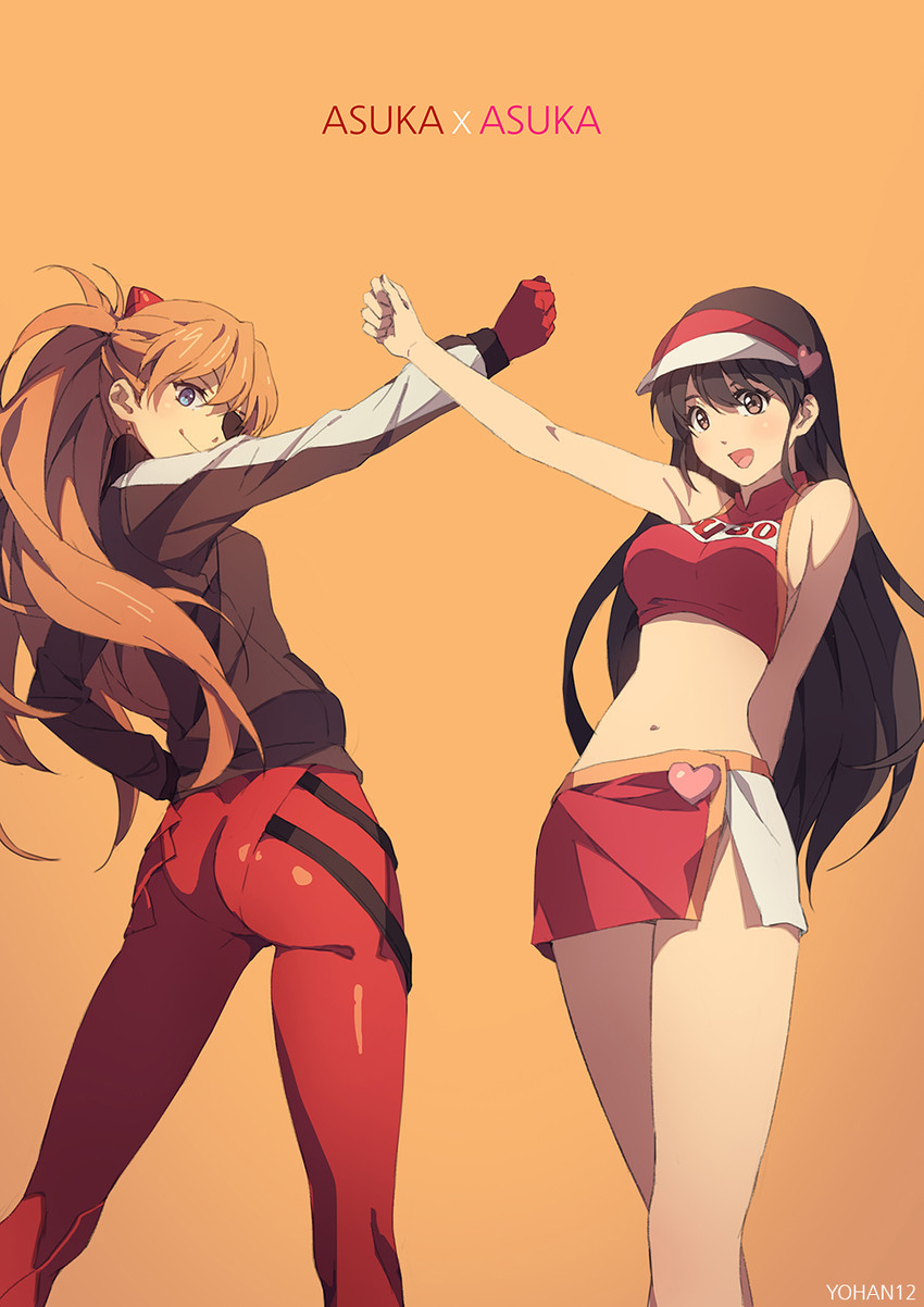 souryuu asuka langley and sugou asuka (neon genesis evangelion and 3 more) drawn by yohan12