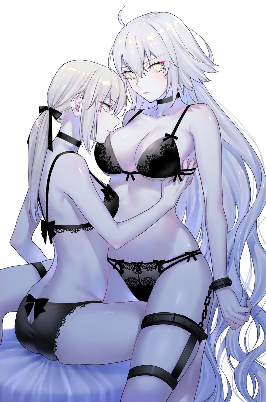 artoria pendragon, jeanne d'arc alter, and saber alter (fate and 1 more) drawn by nipi27