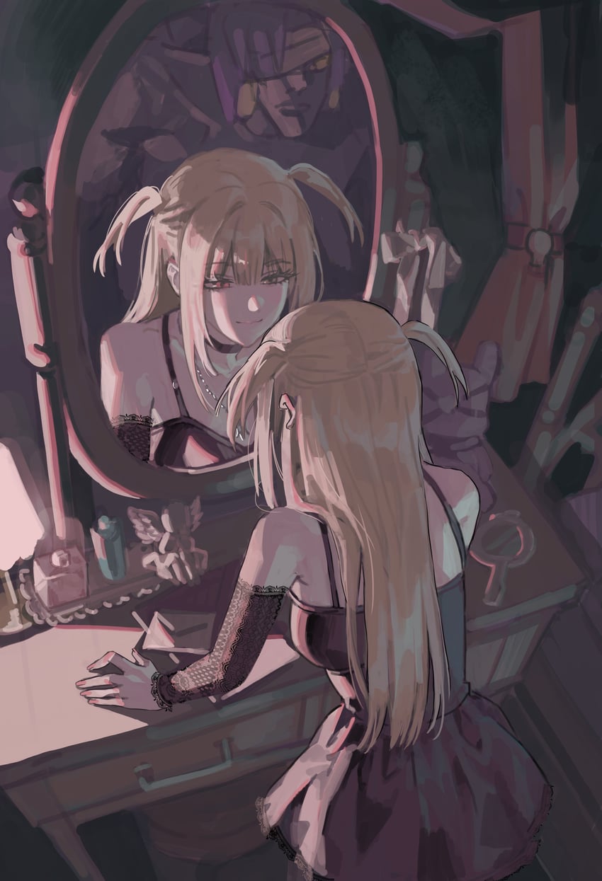 amane misa and rem (death note) drawn by q_(llll4414_j)