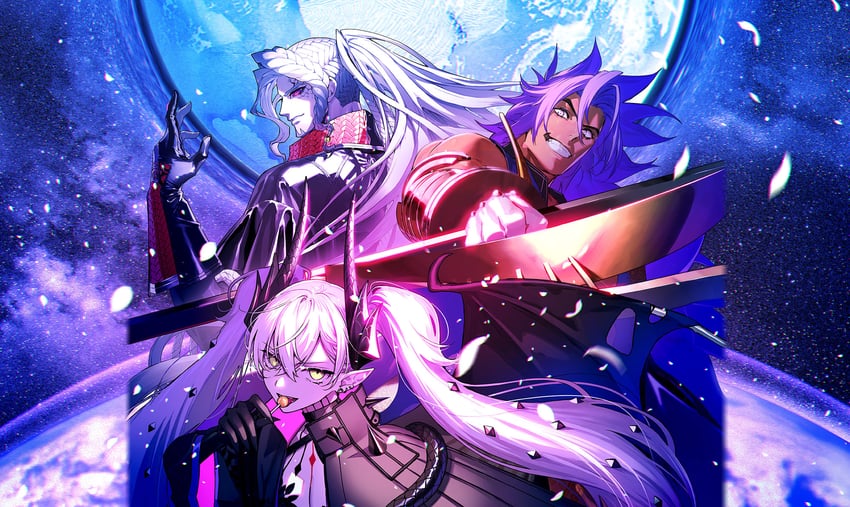 lilith, bhima, and alessandro di cagliostro (fate and 1 more) drawn by nipi27, pako_(pakosun), and routo