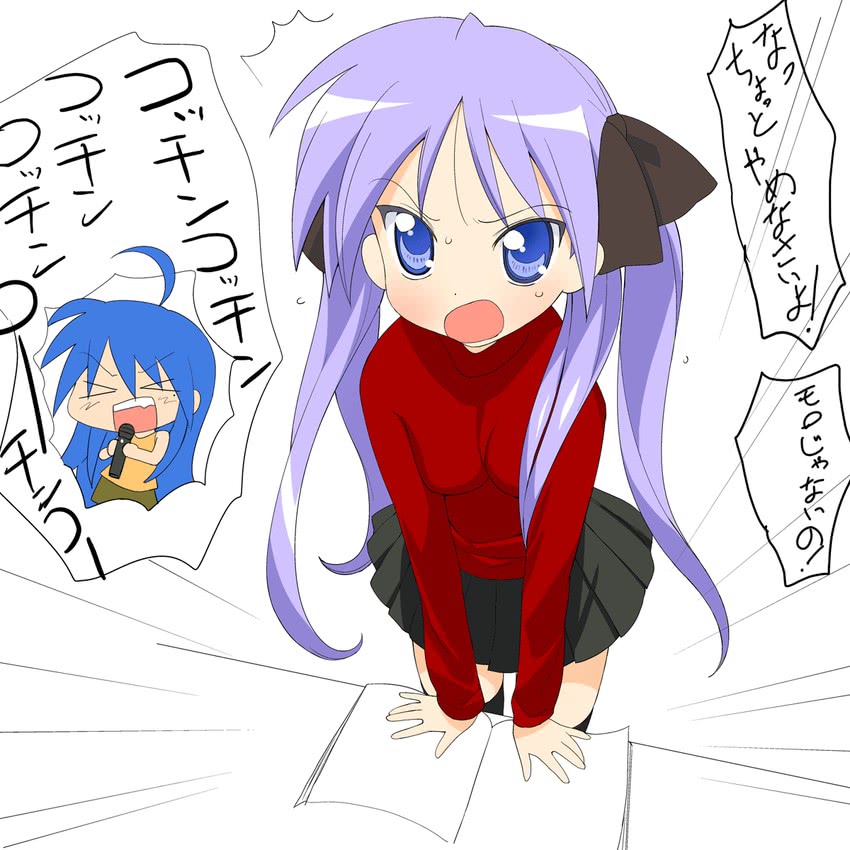 tohsaka rin, hiiragi kagami, and izumi konata (fate and 2 more) drawn by a1_(initial-g)