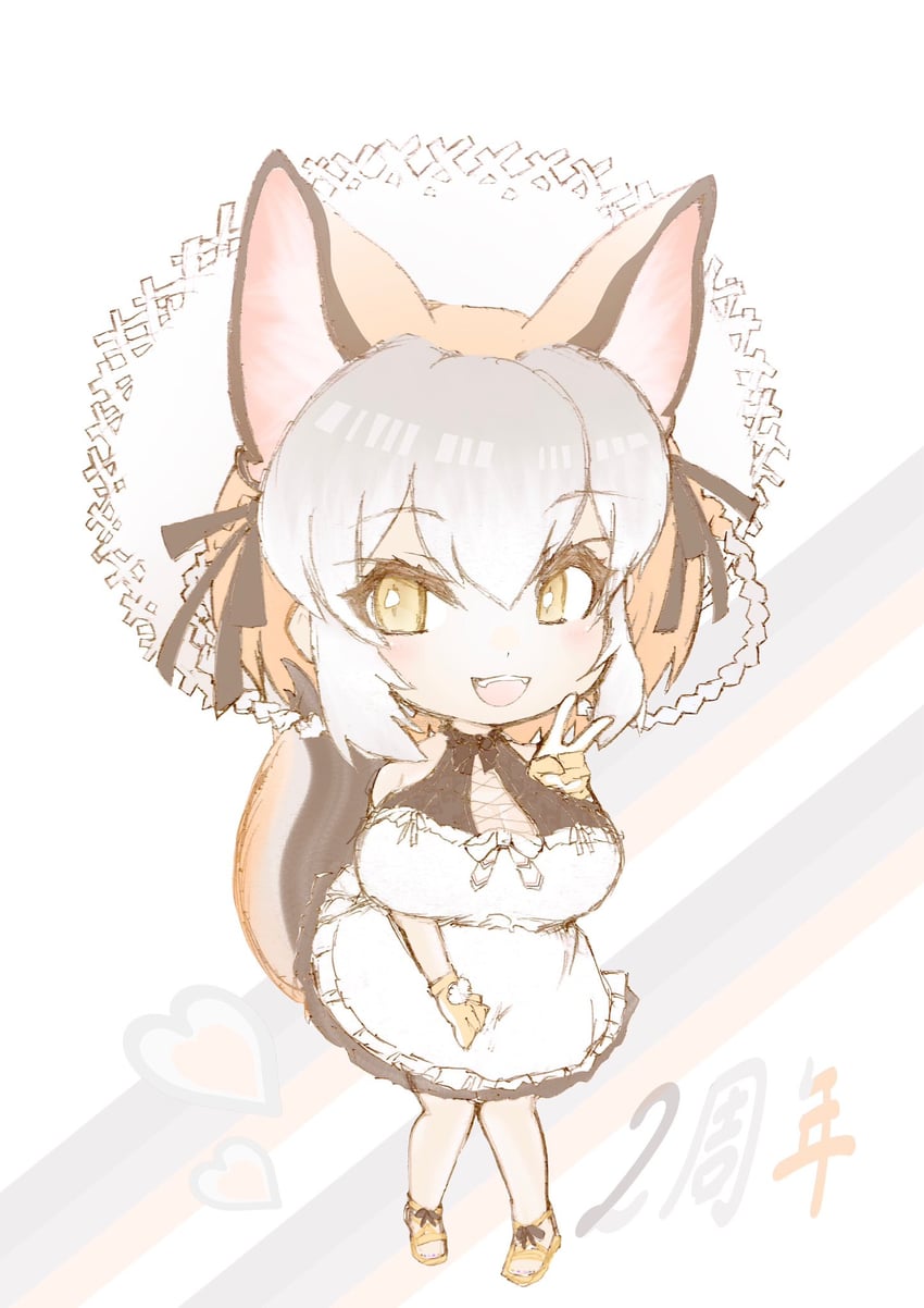 island fox (kemono friends and 1 more) drawn by kemo24v