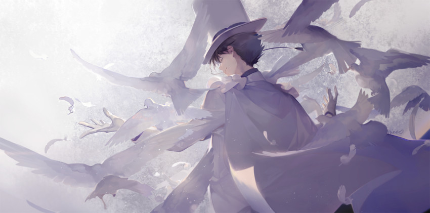 kaitou kid (meitantei conan and 1 more) drawn by nineo