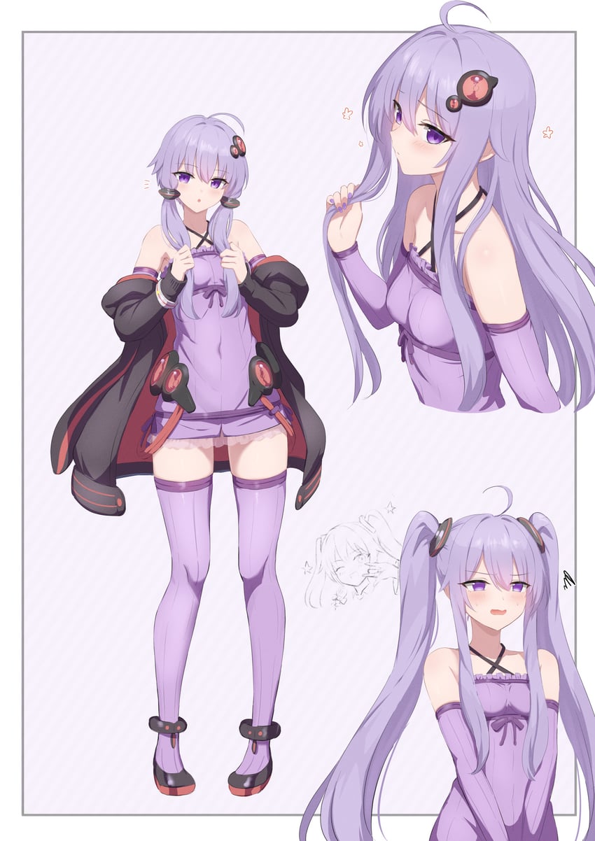 hatsune miku and yuzuki yukari (vocaloid and 1 more) drawn by ruttse