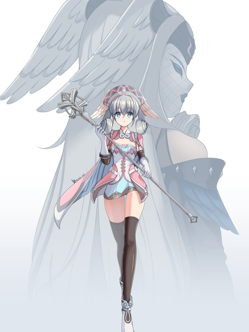 melia antiqua (xenoblade chronicles and 2 more) drawn by revvie