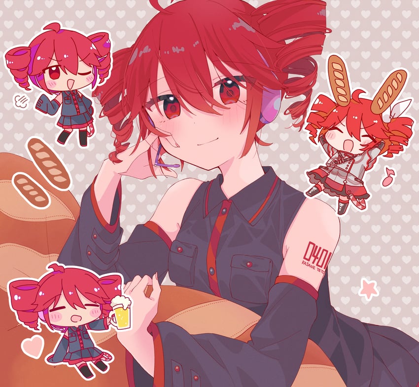 kasane teto (utau and 1 more) drawn by kaneko_aaru