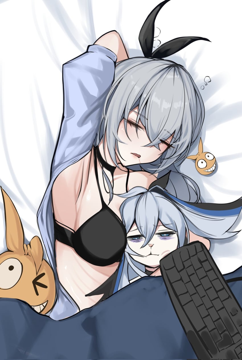 bronya zaychik, homu, and project bunny (honkai and 1 more) drawn by kamishiro_noa