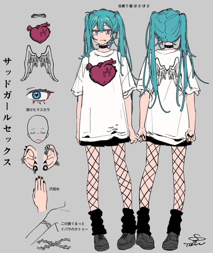 hatsune miku (vocaloid and 1 more) drawn by hassan_(sink916)