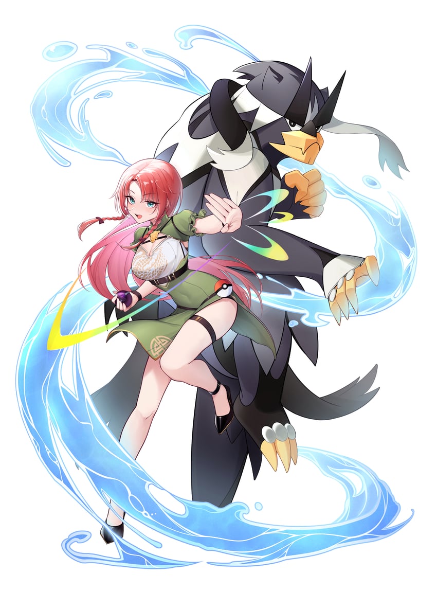 hong meiling and urshifu (touhou and 1 more) drawn by ranshangchen