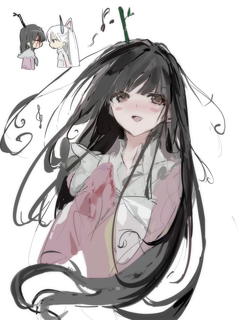 fujiwara no mokou and houraisan kaguya (touhou) drawn by sesmkun