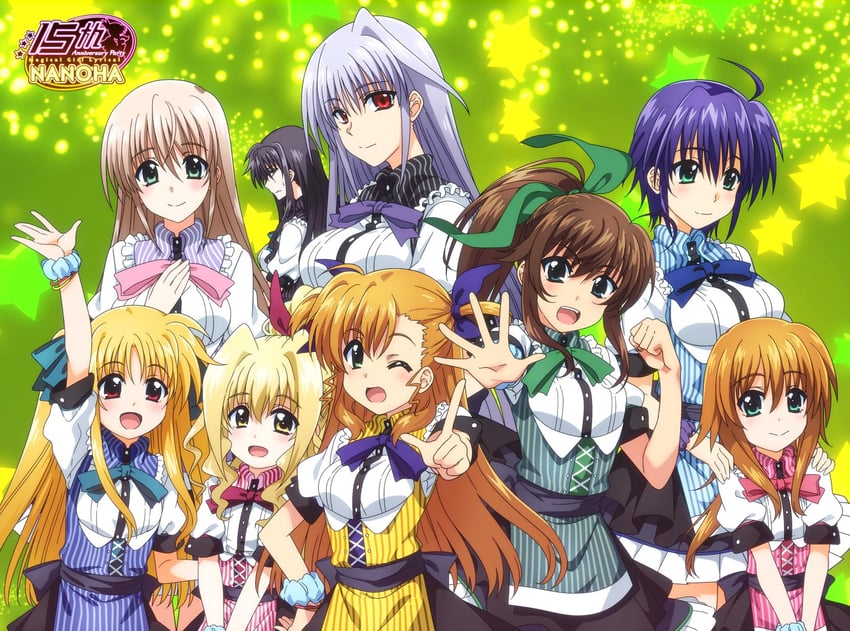 vivio, subaru nakajima, reinforce, fuka reventon, alicia testarossa, and 4 more (lyrical nanoha and 9 more) drawn by kawakami_shuuichi