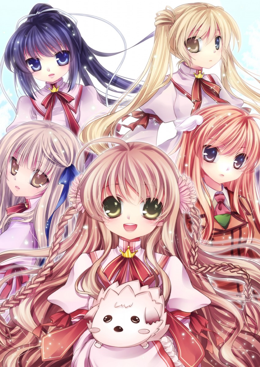 nakatsu shizuru, kanbe kotori, senri akane, konohana lucia, ootori chihaya, and 1 more (rewrite) drawn by mikazuki_sara