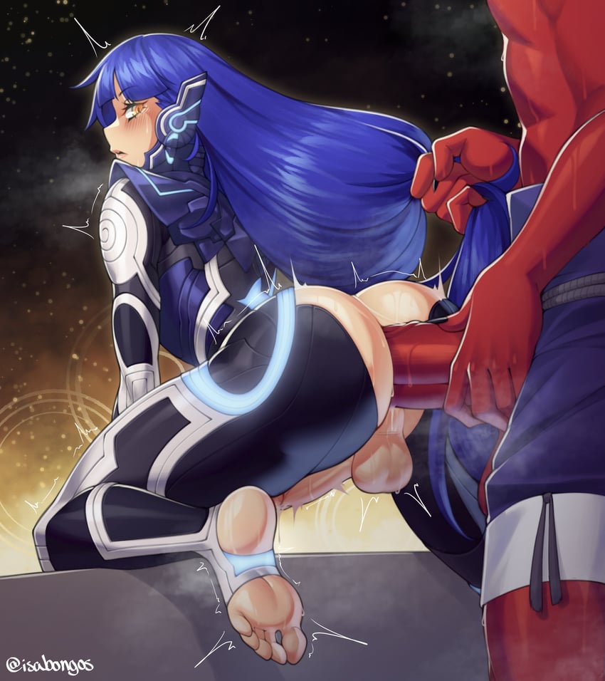 protagonist and oni (shin megami tensei and 1 more) drawn by isabongos