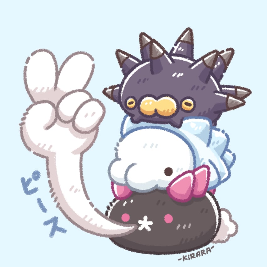 snom, pyukumuku, and pincurchin (pokemon) drawn by kirara_(kirara-cecilvenes)