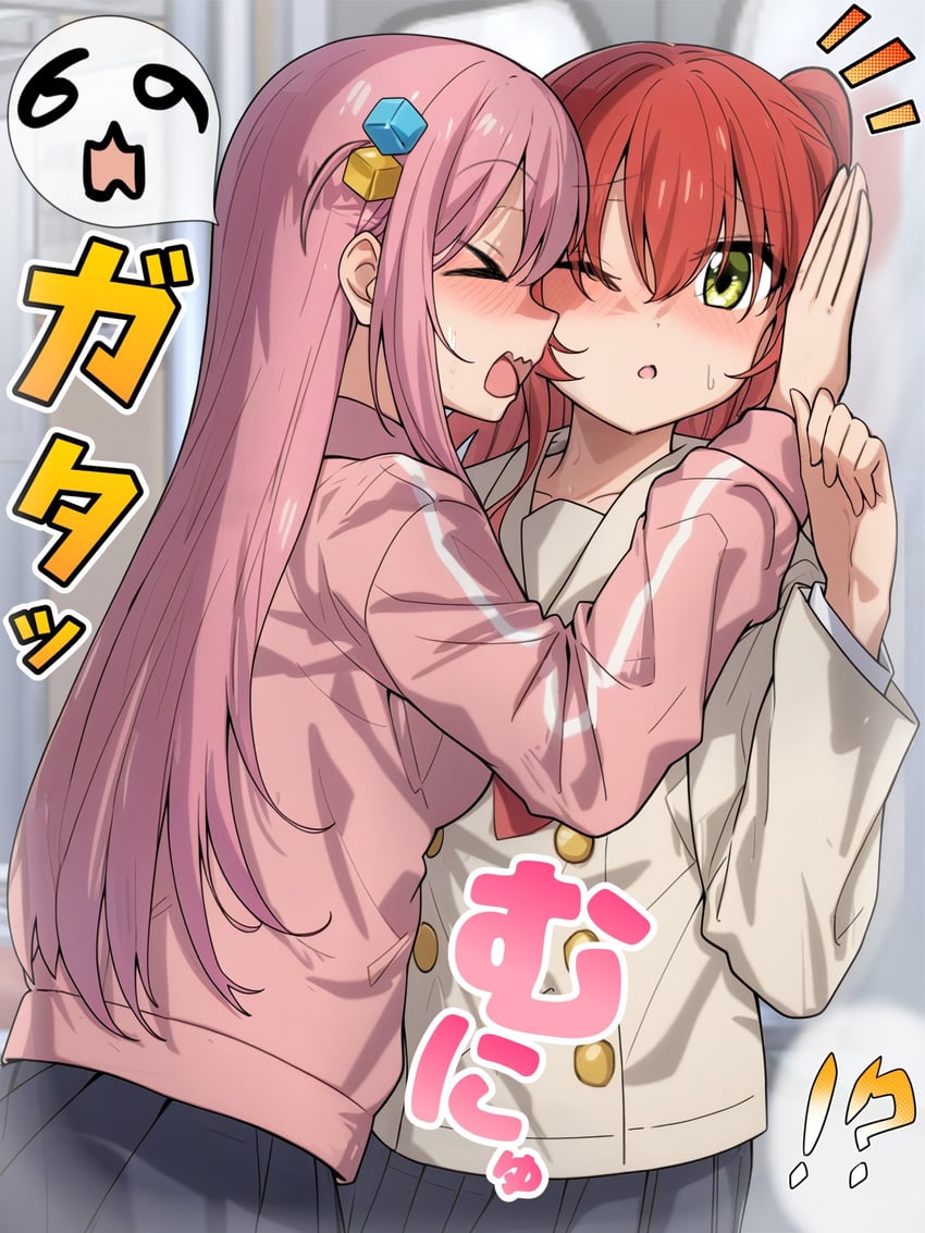 gotoh hitori and kita ikuyo (bocchi the rock!) drawn by ryuhirohumi