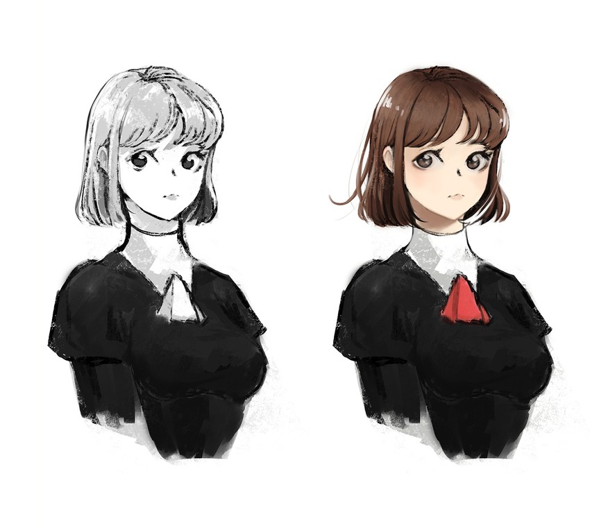 black delmo and rika (aika and 1 more) drawn by azelweien