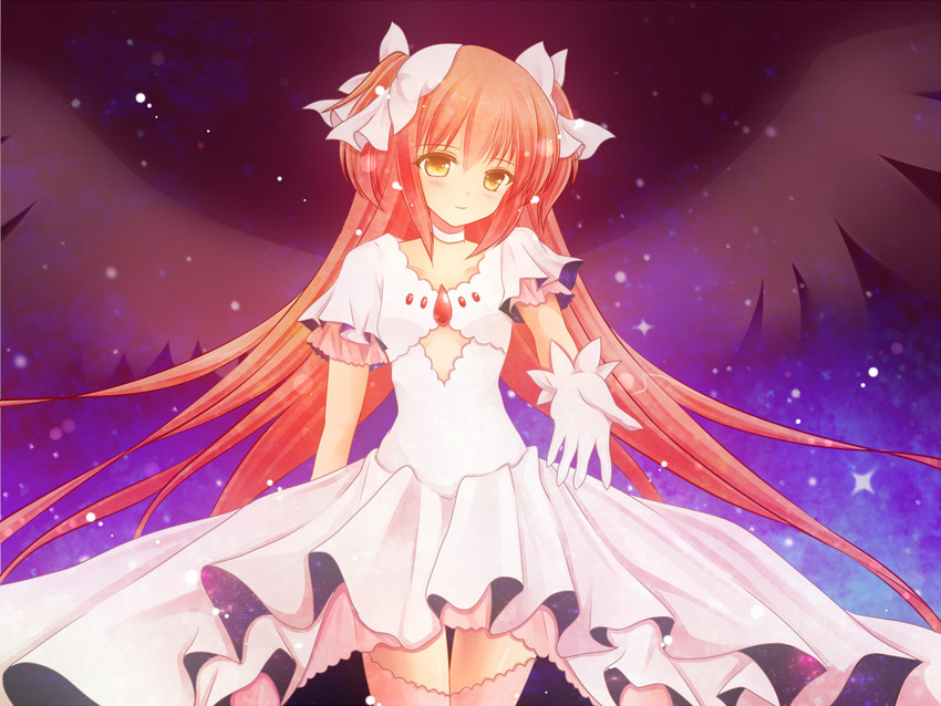 kaname madoka and ultimate madoka (mahou shoujo madoka magica) drawn by hiri_(hiria753)