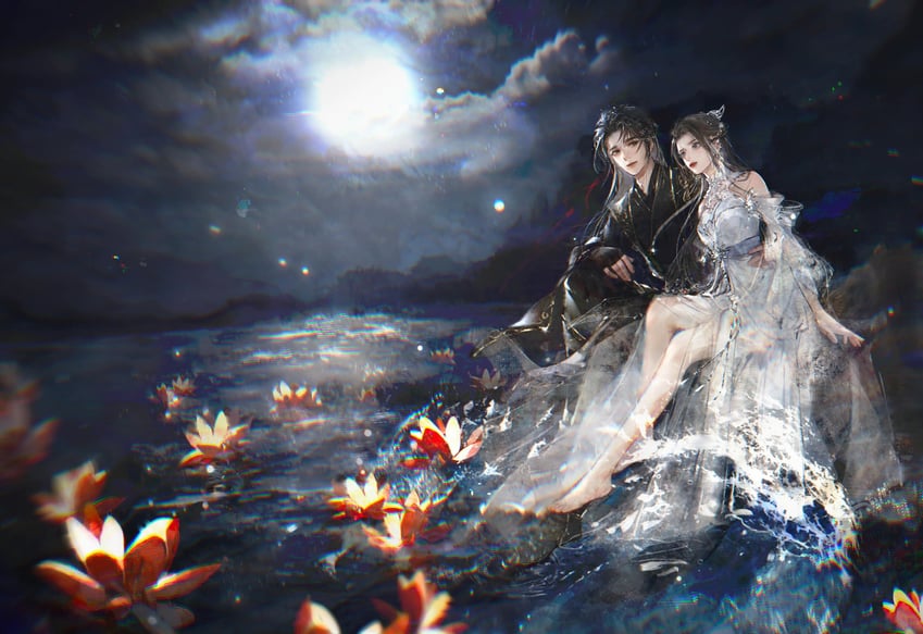 lu xueqi and zhang xiaofan (zhu xian) drawn by lu_xueqi_tongren_ye