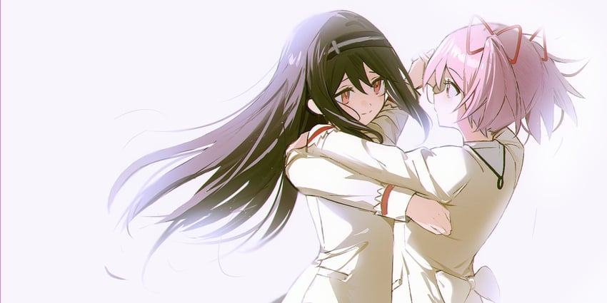 akemi homura and kaname madoka (mahou shoujo madoka magica and 1 more) drawn by firofilo
