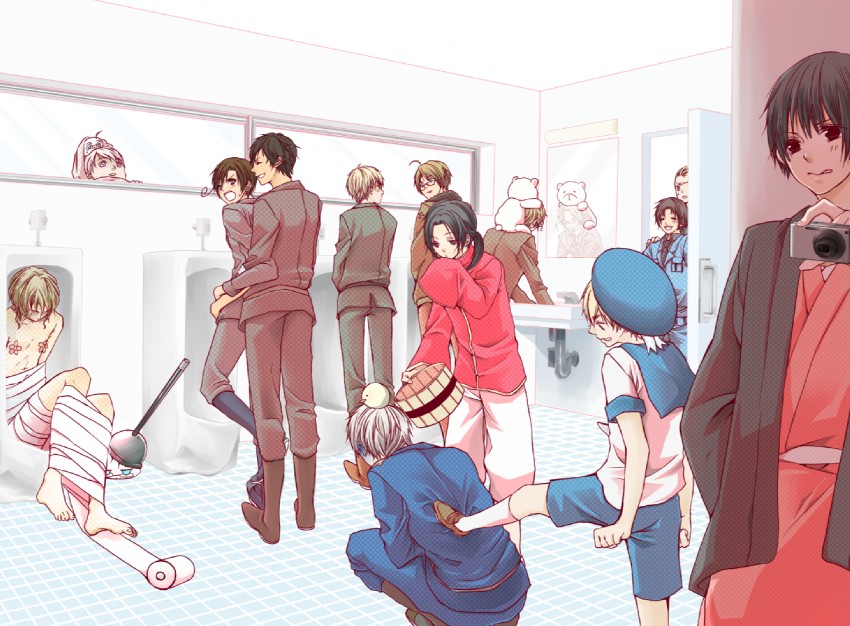 america, united kingdom, japan, russia, china, and 9 more (axis powers hetalia) drawn by oowim