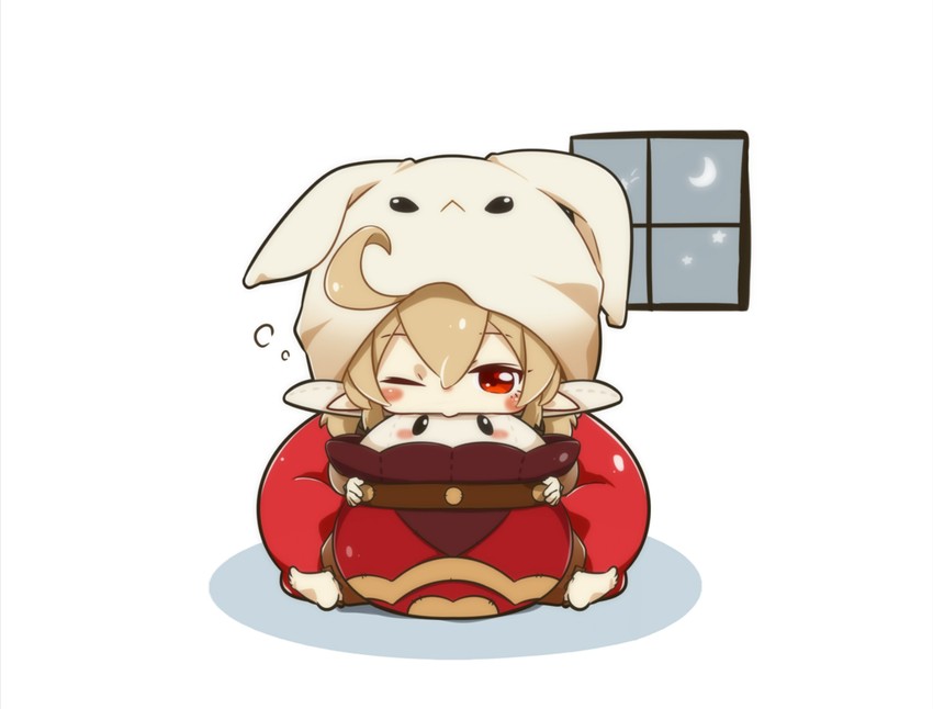 klee, dodoco, and jumpy dumpty (genshin impact) drawn by aoi_(user_yyfh3427)
