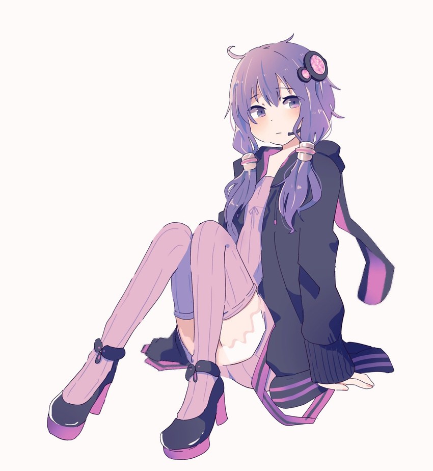yuzuki yukari (vocaloid and 1 more) drawn by kyuaa