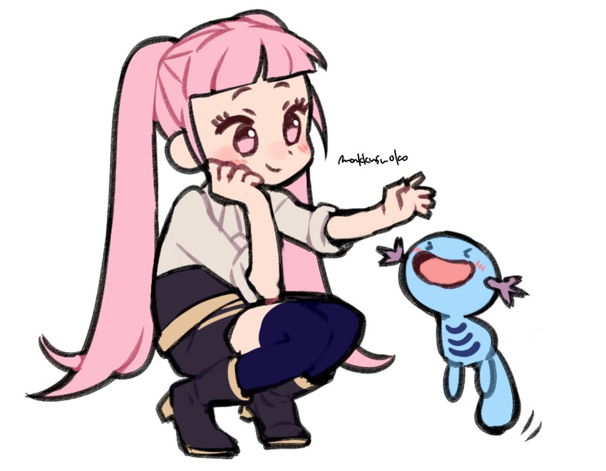 hilda valentine goneril and wooper (pokemon and 2 more) drawn by do_m_kaeru